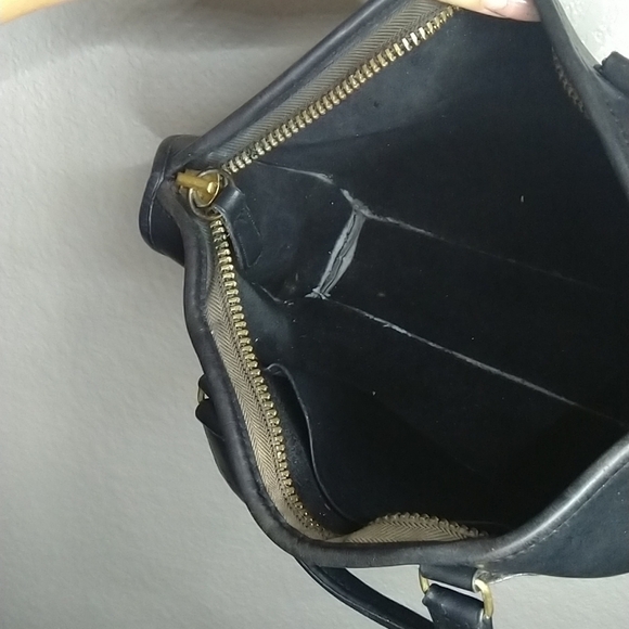 Vintage Coach leatherware briefcase satchel Bonnie Cashin NYC black leather bag - Picture 9 of 12
